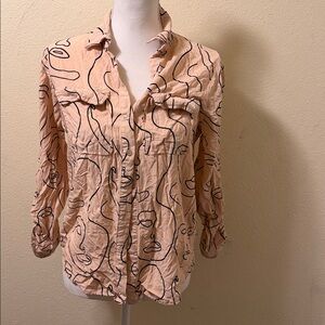 Milk & Honey Beige and Black Top